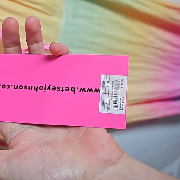 Betsy Johnson Rainbow Sunrise Maxi Ankle Dress  in Ladies Size S NWT - Picture 3 of 11